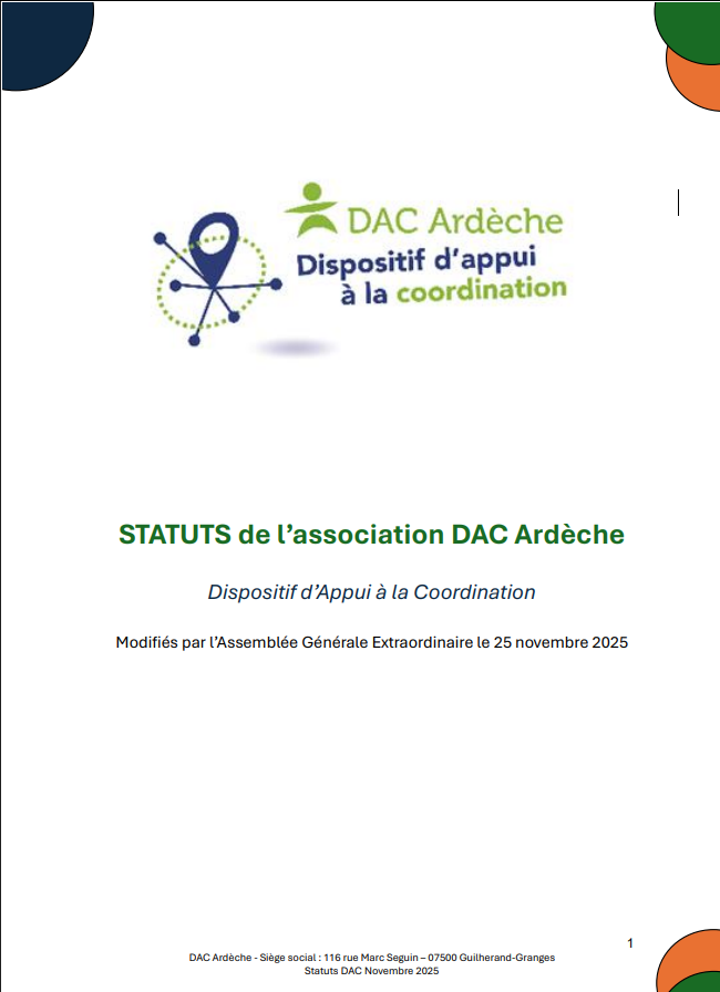 Statuts de l'association